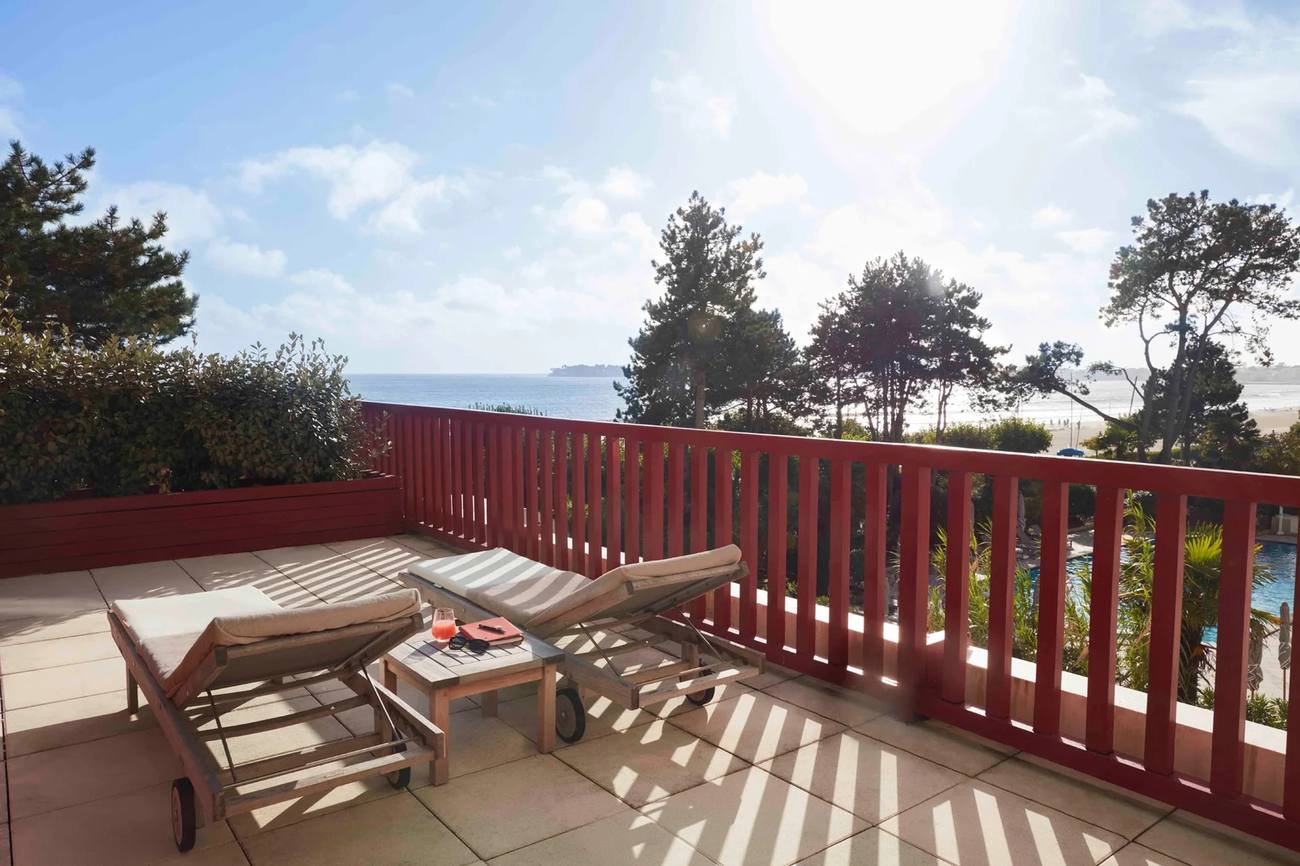 Terrasse privative avec vue directe sur l'océan Atlantique